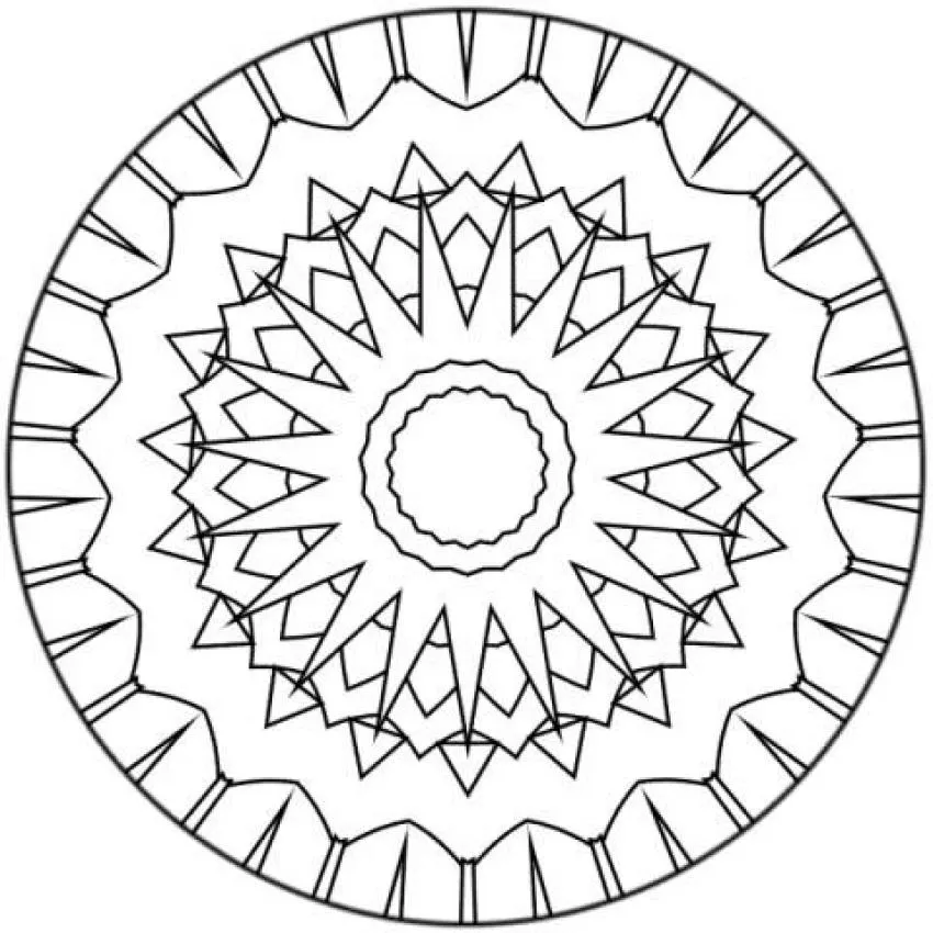 Dibujos de MANDALAS INFANTILES para colorear - Mandala vitral