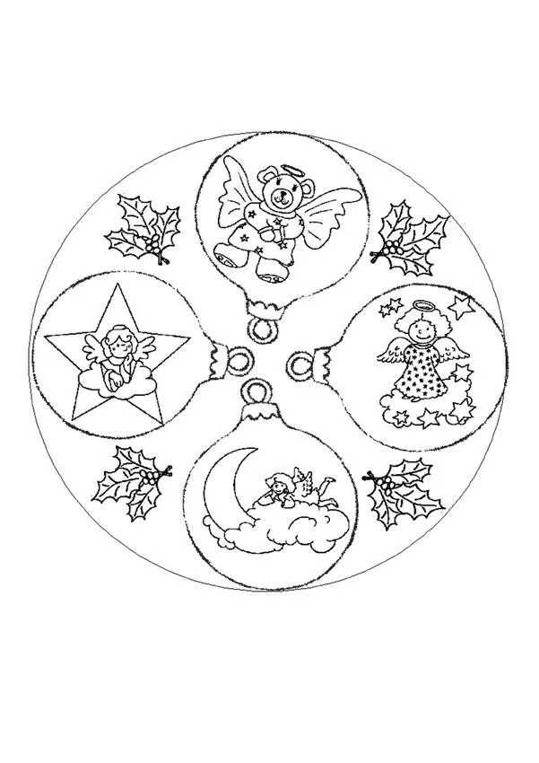 Dibujos de MANDALAS NAVIDEÑOS para colorear - Mandala decoracion ...