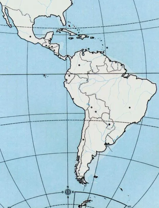 DIBUJOS DEL MAPA POLITICO DE LATINOAMERICA