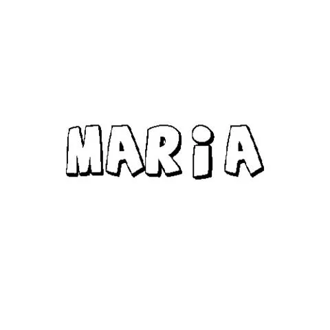 Dibujos de MARÍA para colorear