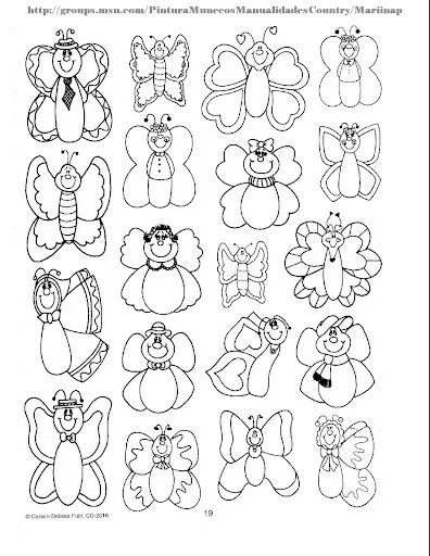 DIBUJOS DE MARIPOSAS PARA COLOREAR