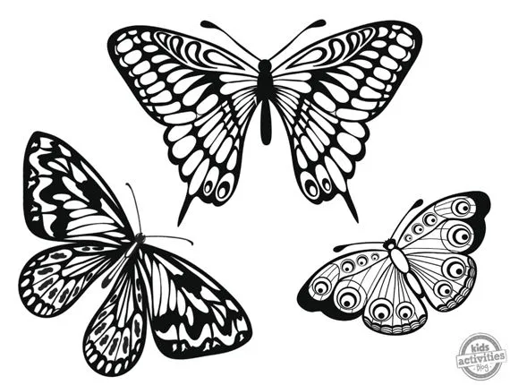 Dibujos de mariposas descargables para colorear | Blog F de Fifi ... Dibujos de mariposas descargables para colorear | Blog F de Fifi ...