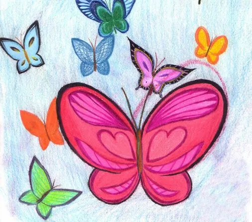 Dibujos mariposas infantiles - Imagui