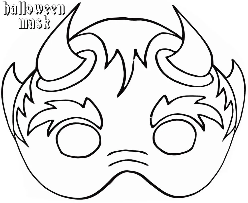 Dibujos de Máscaras de Halloween para Colorear Dibujos de Máscaras de Halloween para Colorear