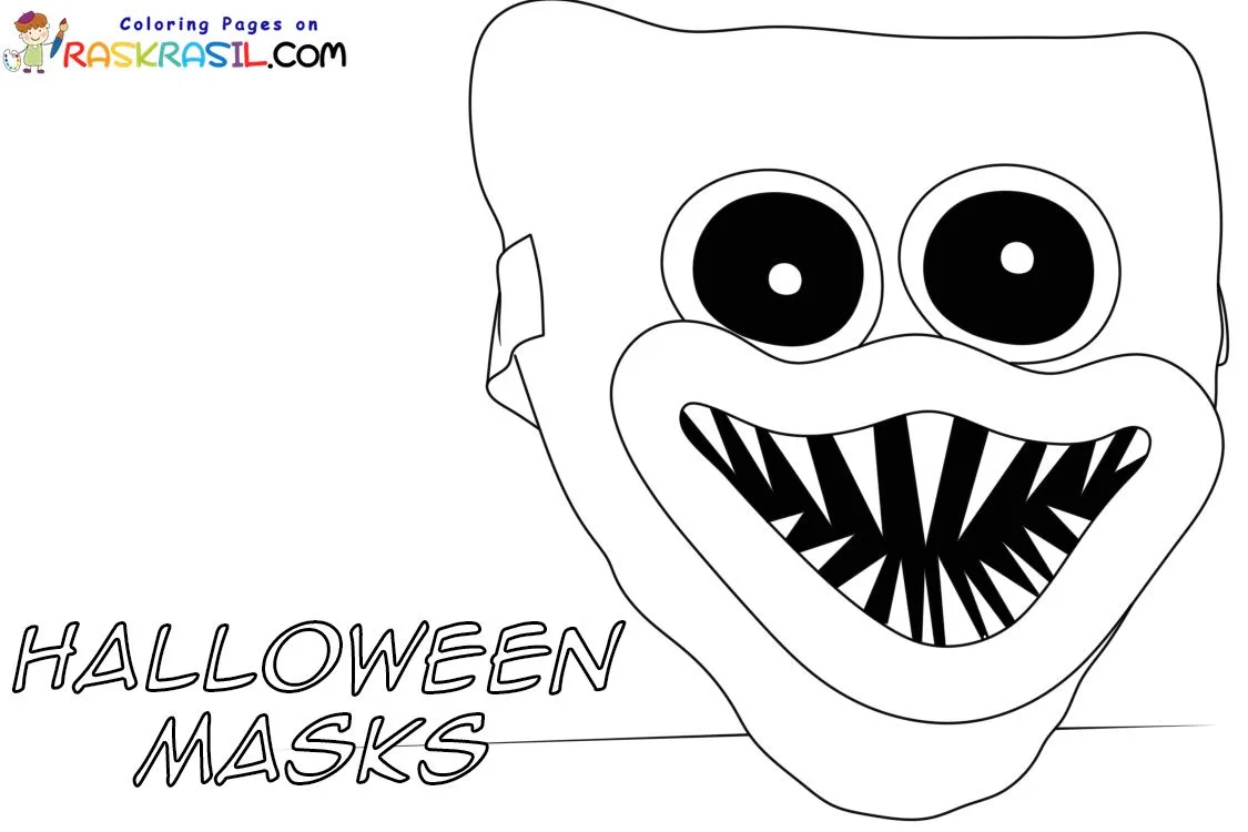 Dibujos de Máscaras de Halloween para Colorear Dibujos de Máscaras de Halloween para Colorear
