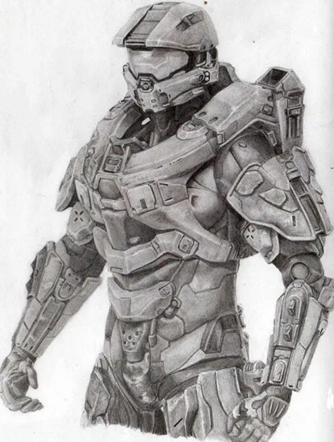 Halo 4 jefe maestro dibujo - Imagui