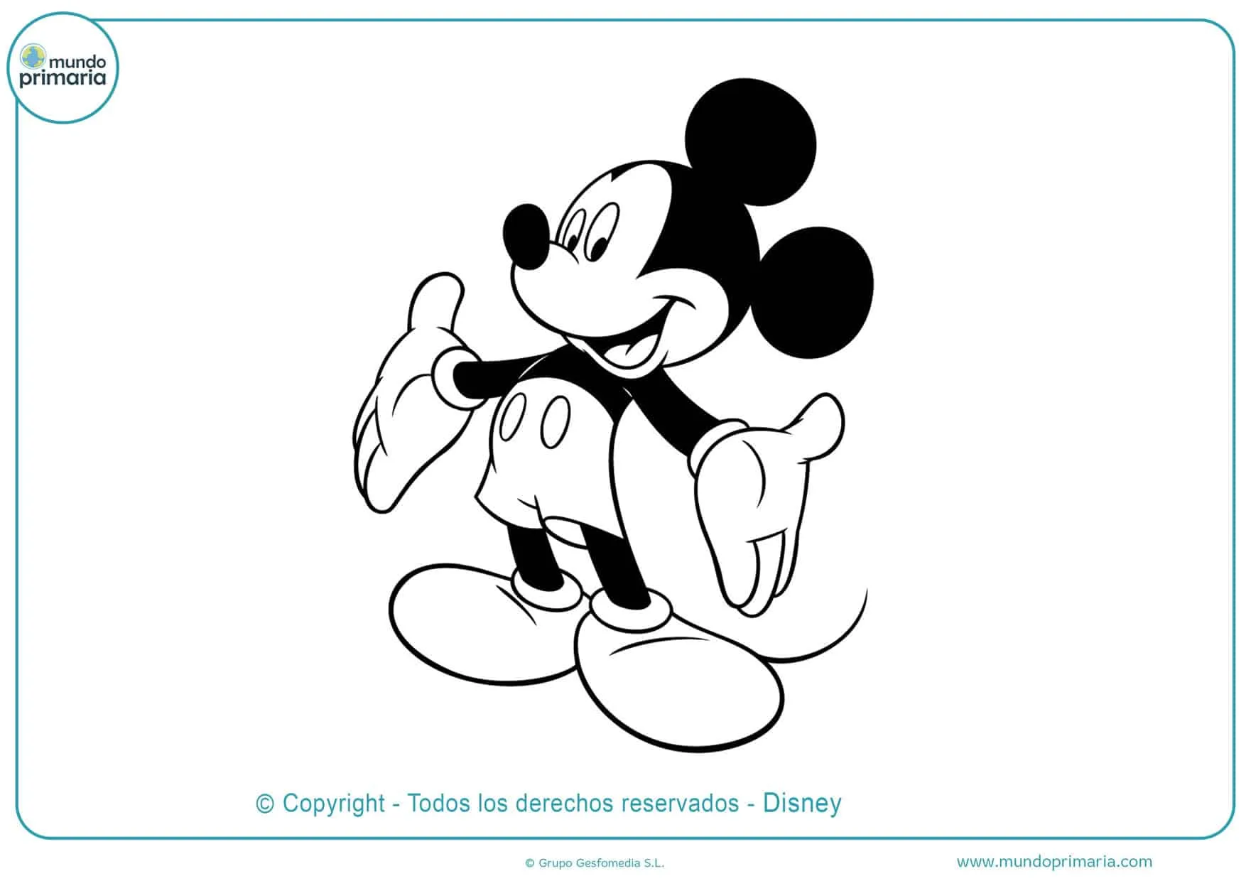 ❋ Dibujos de Mickey Mouse para Colorear ➔ Imprimir ❋ Dibujos de Mickey Mouse para Colorear ➔ Imprimir