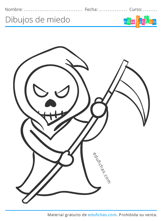 Dibujos de Miedo para Colorear en Halloween - PDF gratis para niños Dibujos de Miedo para Colorear en Halloween - PDF gratis para niños
