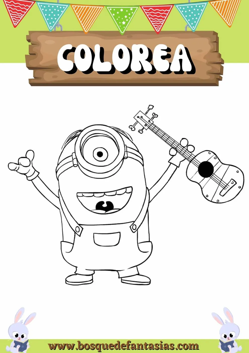 DIBUJOS de MINIONS para niños | Para colorear e imprimir