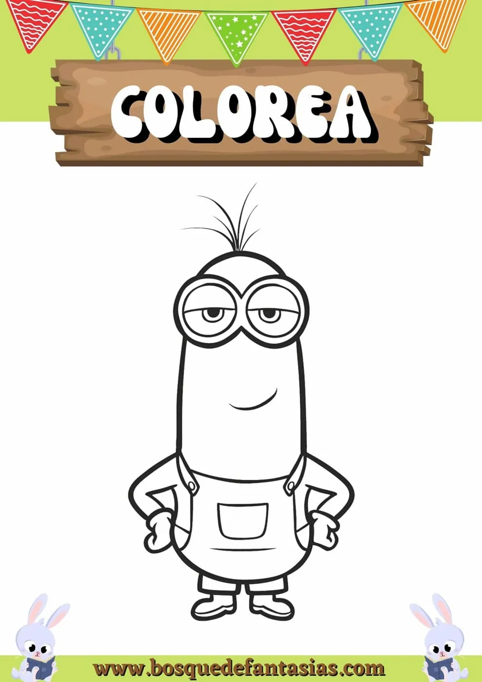 DIBUJOS de MINIONS para niños | Para colorear e imprimir