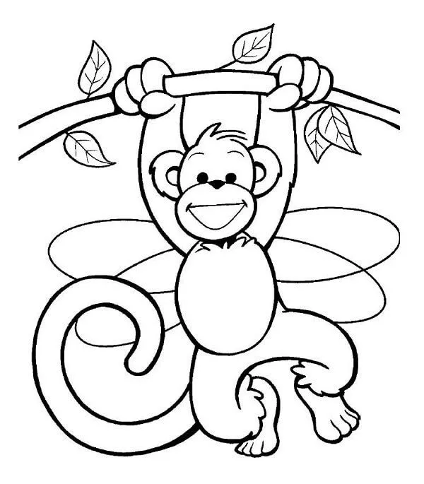 Dibujos de Monos para pintar y Colorear Gratis, Dibujos para Pintar