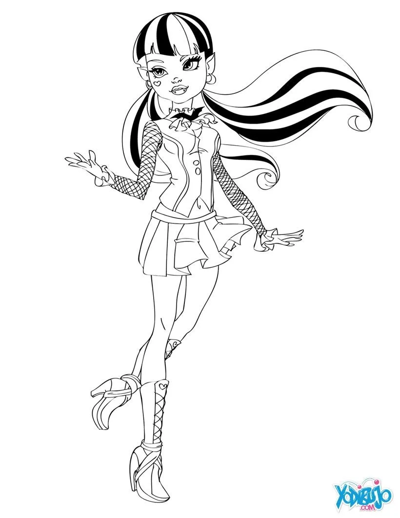Dibujos MONSTER HIGH para colorear - DRACULAURA Monster High Dibujos MONSTER HIGH para colorear - DRACULAURA Monster High