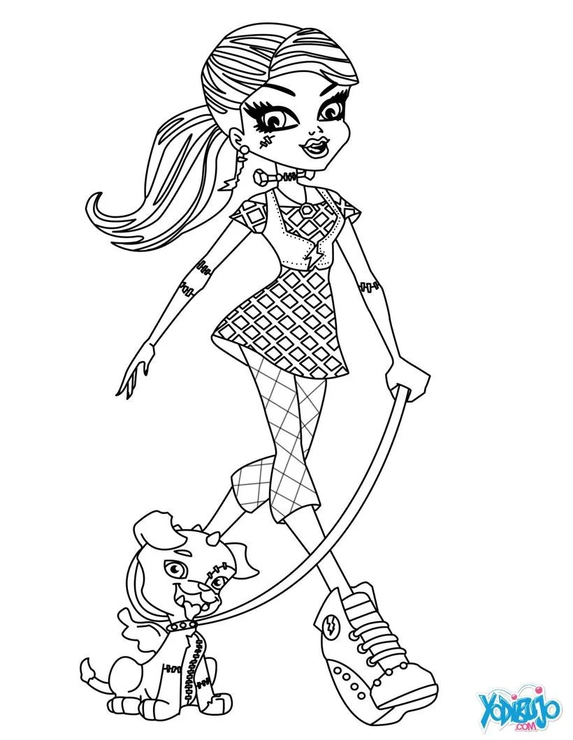 Dibujos MONSTER HIGH para colorear - FRANKIE STEIN Monster High Dibujos MONSTER HIGH para colorear - FRANKIE STEIN Monster High