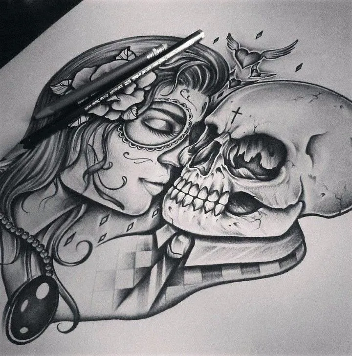 dibujos día de muertos