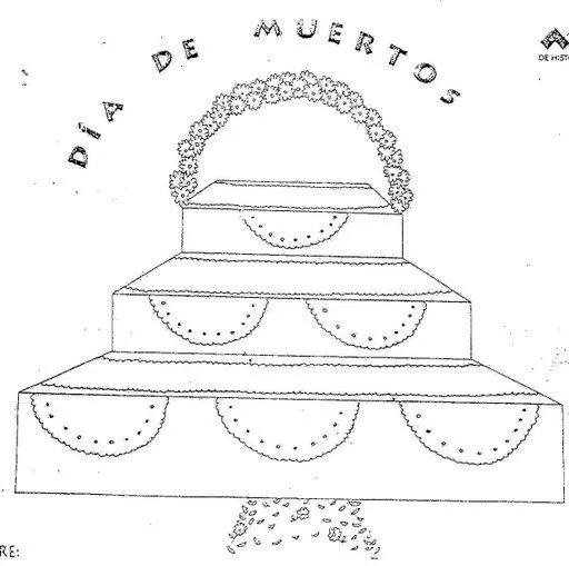 Dibujos dia de muertos para colorear