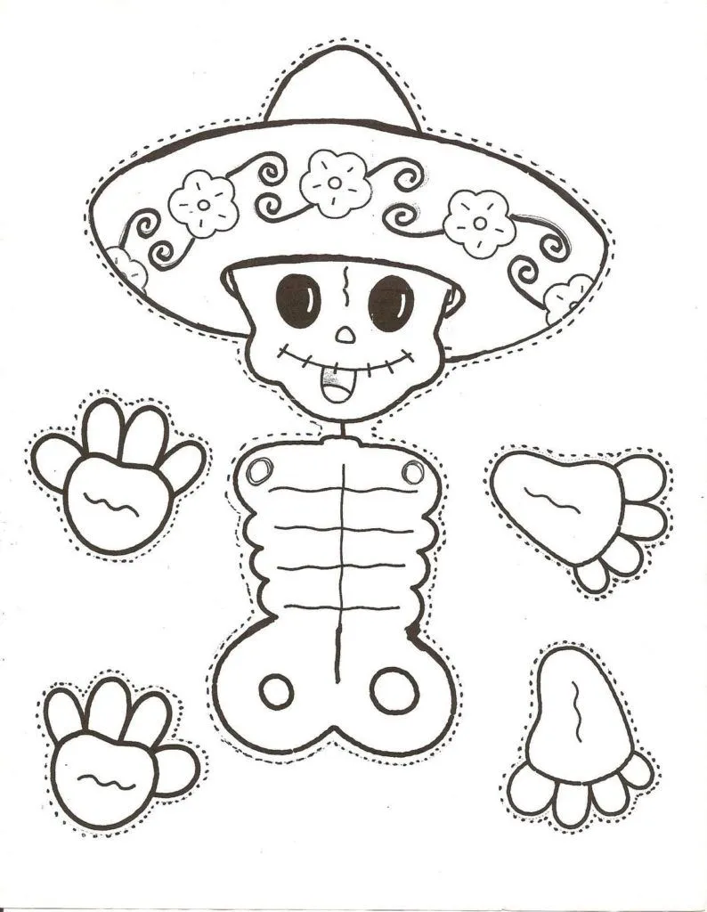 Dibujos de El Día de Muertos para Colorear. Gran colección 2020