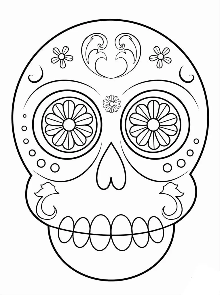 Dibujos de El Día de Muertos para Colorear. Gran colección 2020