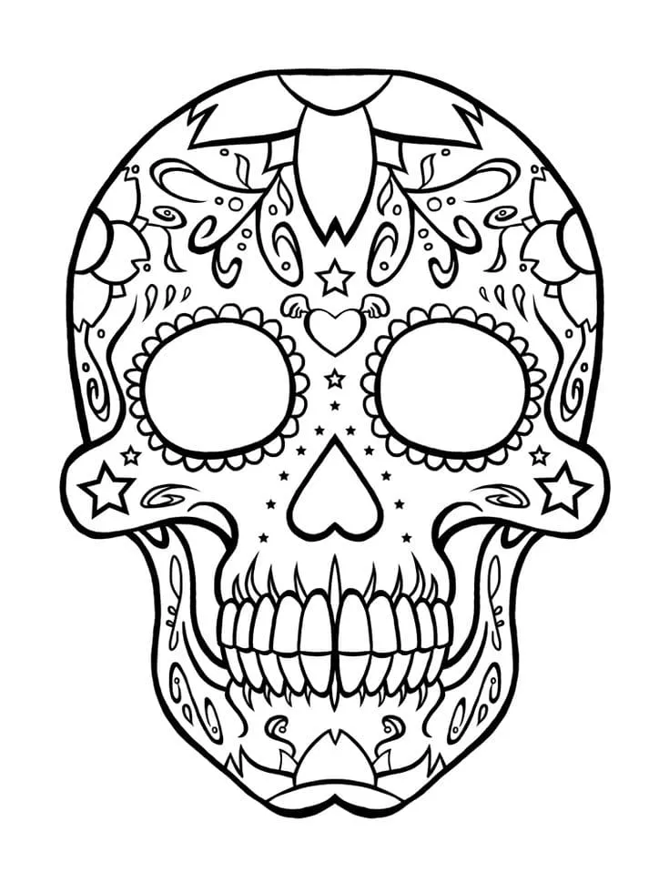 Dibujos de El Día de Muertos para Colorear. Gran colección 2020