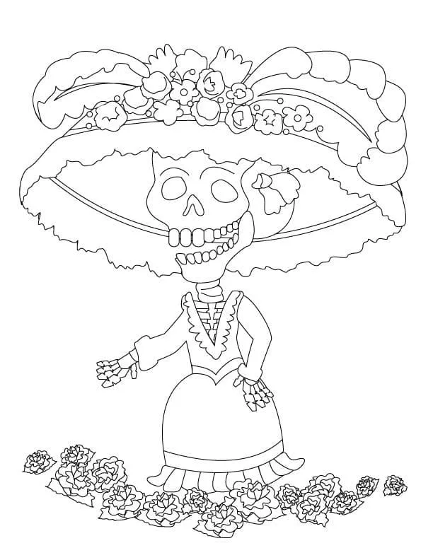 Dibujos de El Día de Muertos para Colorear. Gran colección 2020