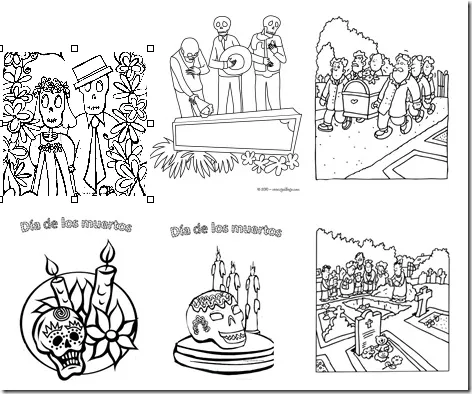 Dibujos día de los muertos para colorear | Colorear Dibujos día de los muertos para colorear | Colorear