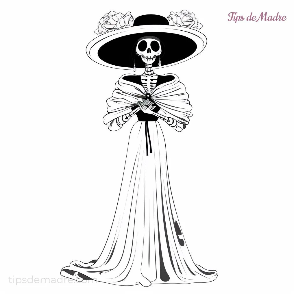 Dibujos de día de muertos para colorear e imprimir para niños - Tips de Madre Dibujos de día de muertos para colorear e imprimir para niños - Tips de Madre