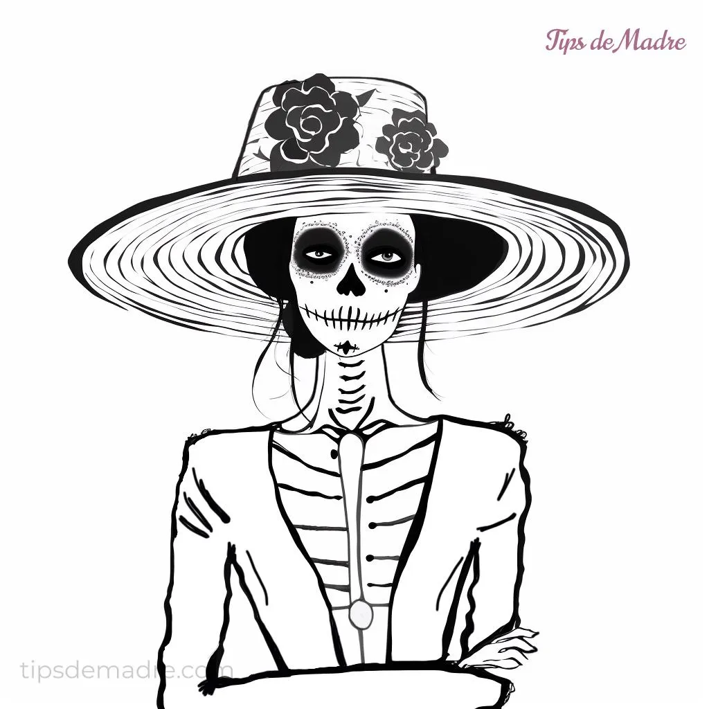 Dibujos de día de muertos para colorear e imprimir para niños - Tips de Madre Dibujos de día de muertos para colorear e imprimir para niños - Tips de Madre