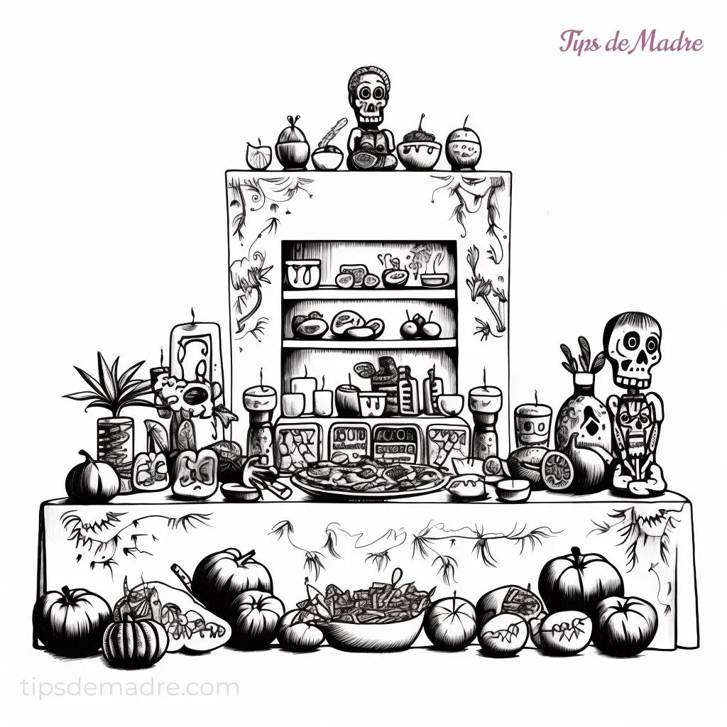 Dibujos de día de muertos para colorear e imprimir para niños - Tips de Madre Dibujos de día de muertos para colorear e imprimir para niños - Tips de Madre