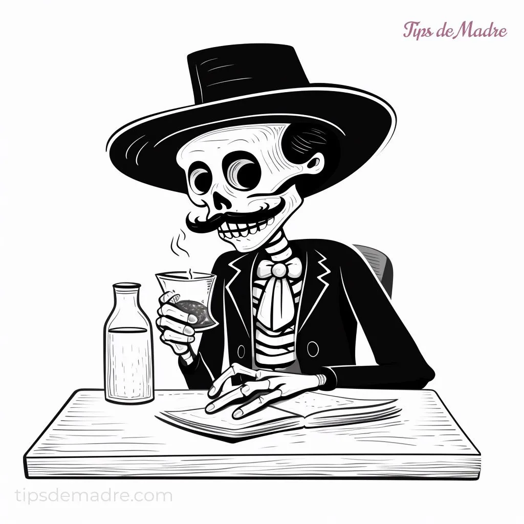 Dibujos de día de muertos para colorear e imprimir para niños - Tips de  Madre