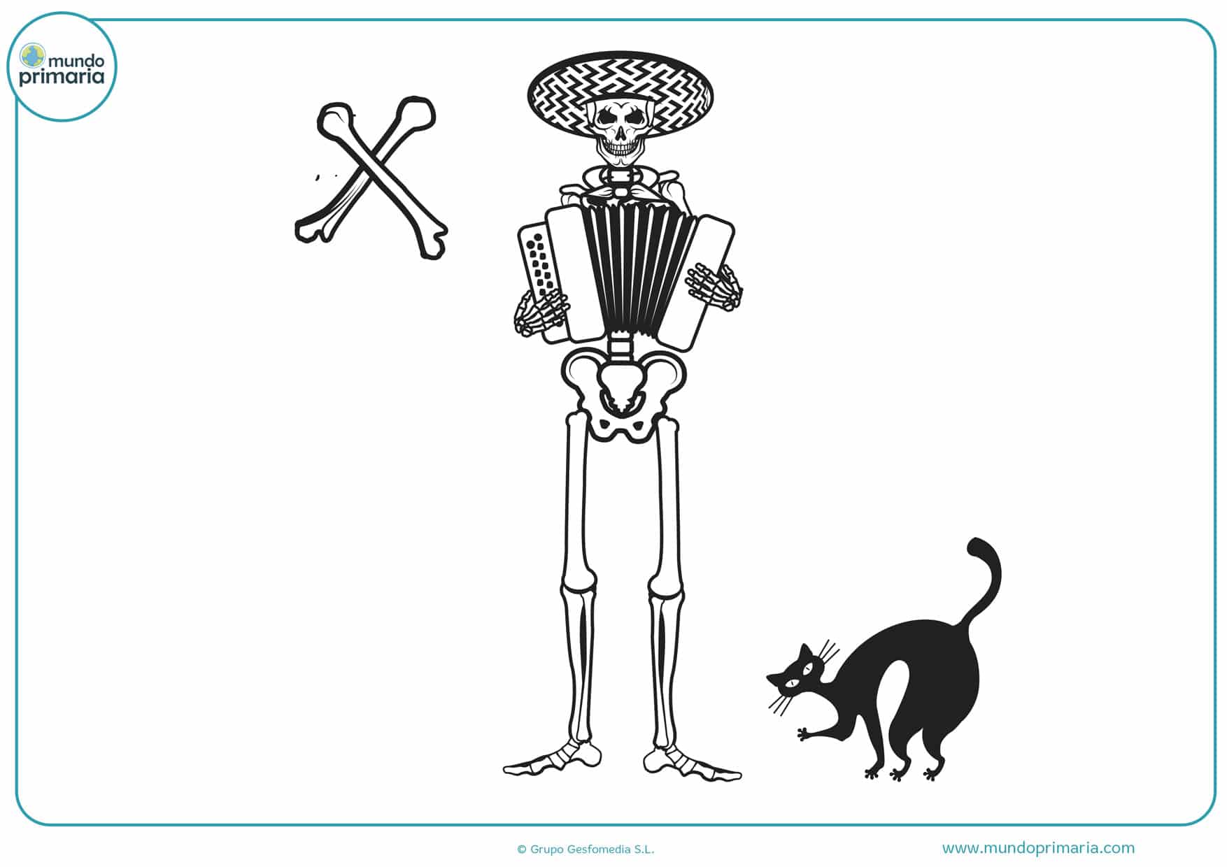 Dibujos de día de muertos para Colorear - Mundo Primaria Dibujos de día de muertos para Colorear - Mundo Primaria
