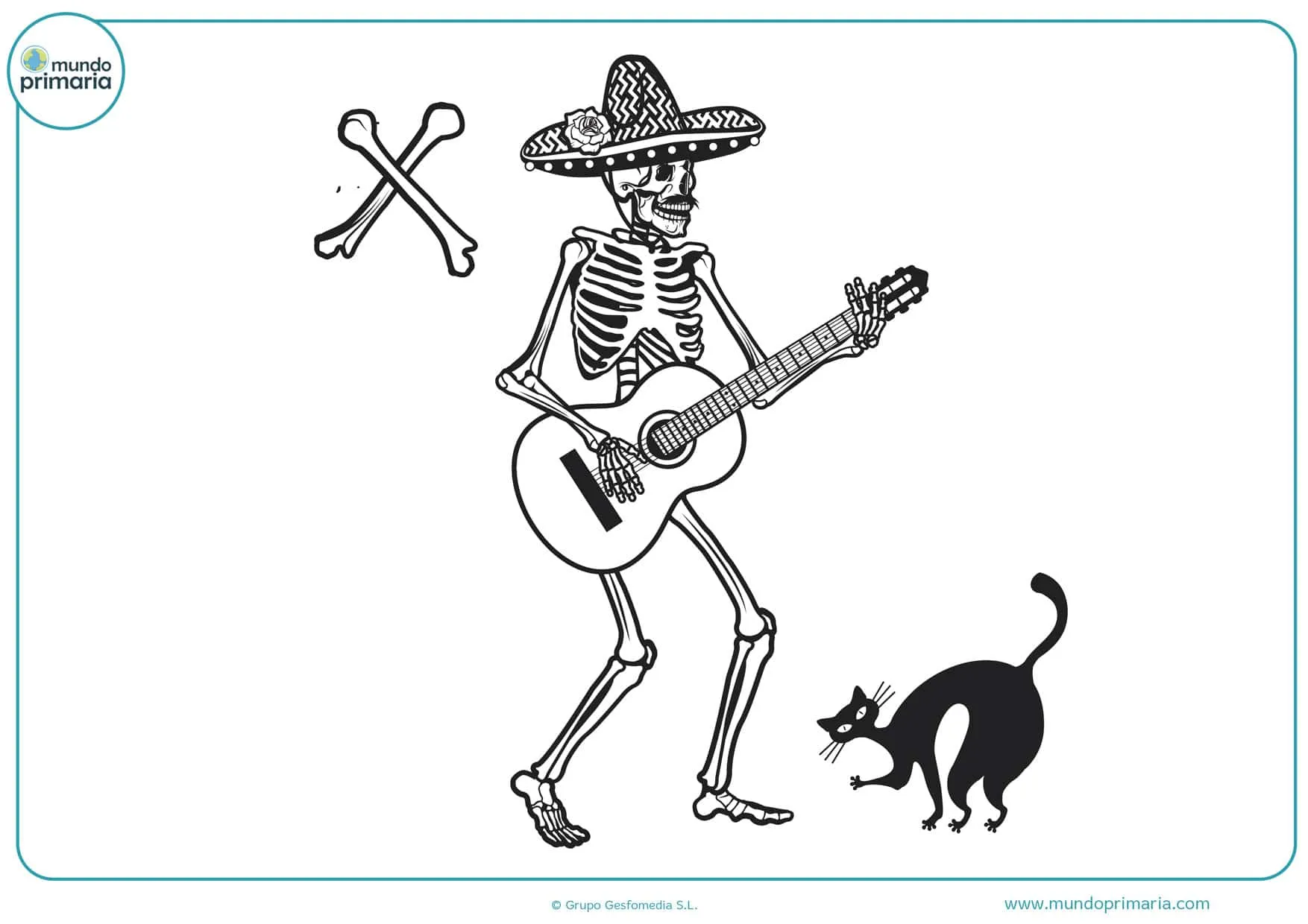 Dibujos de día de muertos para Colorear - Mundo Primaria Dibujos de día de muertos para Colorear - Mundo Primaria
