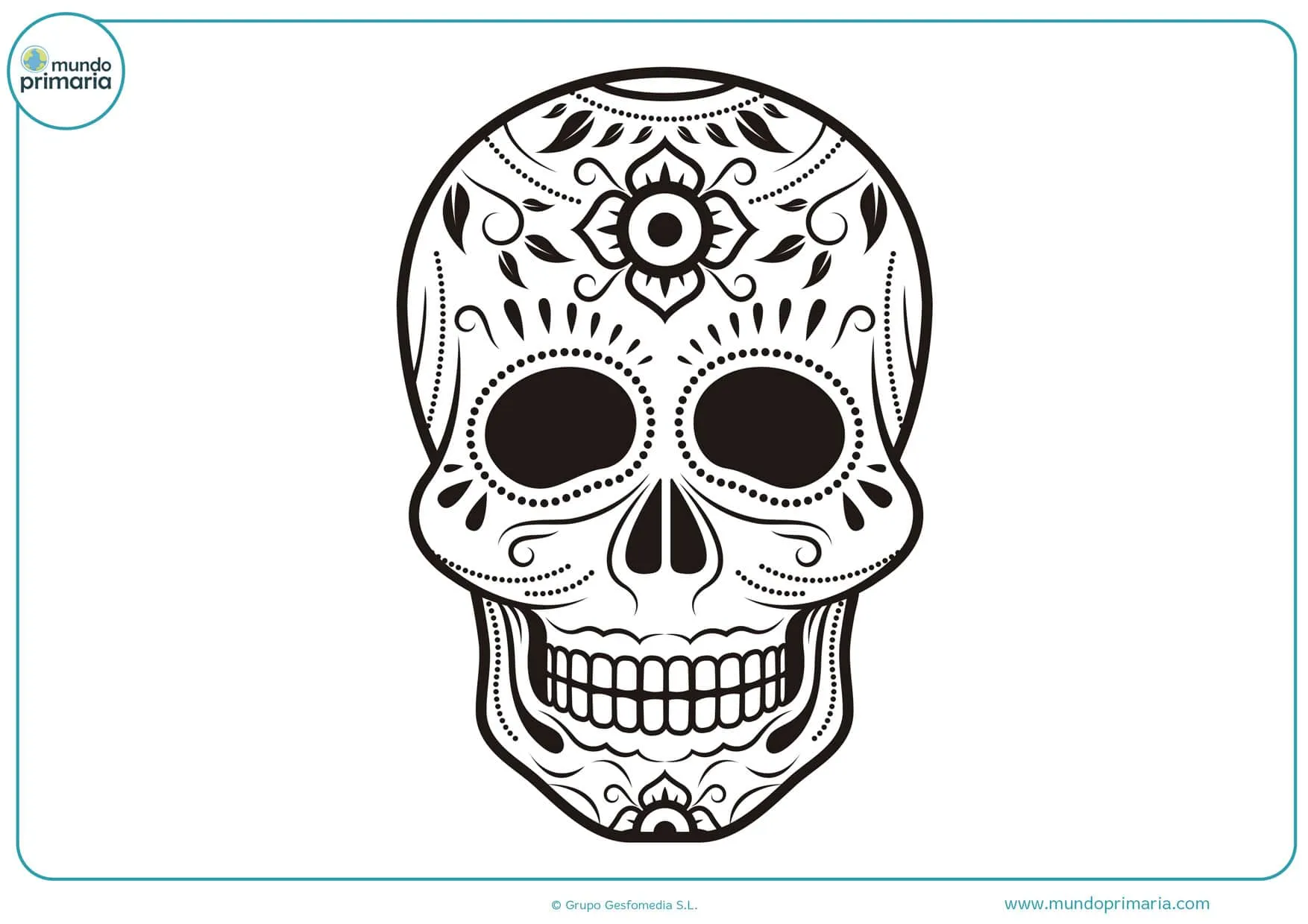 Dibujos de día de muertos para Colorear - Mundo Primaria Dibujos de día de muertos para Colorear - Mundo Primaria