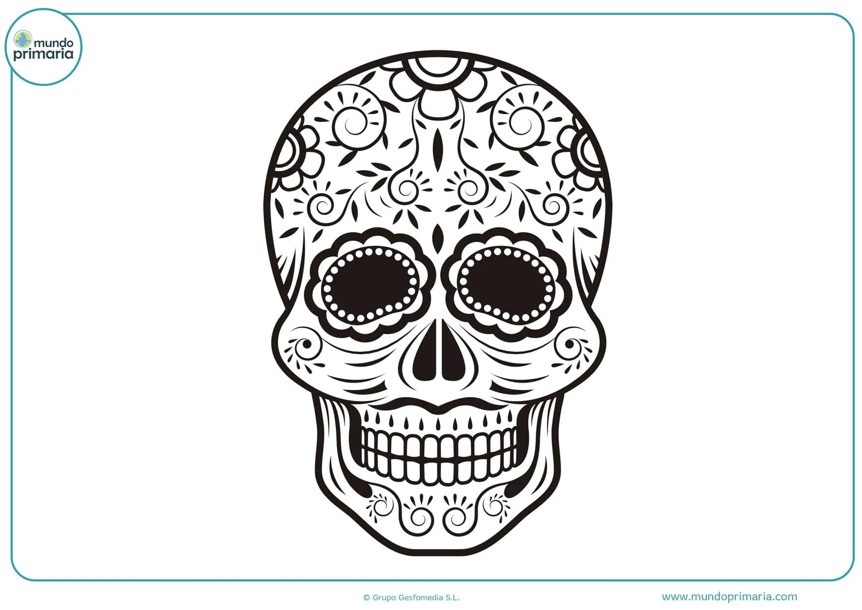 Dibujos de día de muertos para Colorear - Mundo Primaria Dibujos de día de muertos para Colorear - Mundo Primaria