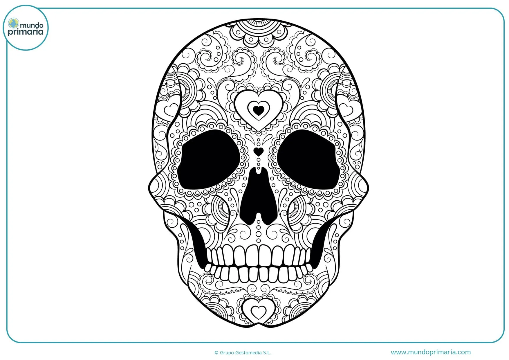 Dibujos de día de muertos para Colorear - Mundo Primaria Dibujos de día de muertos para Colorear - Mundo Primaria