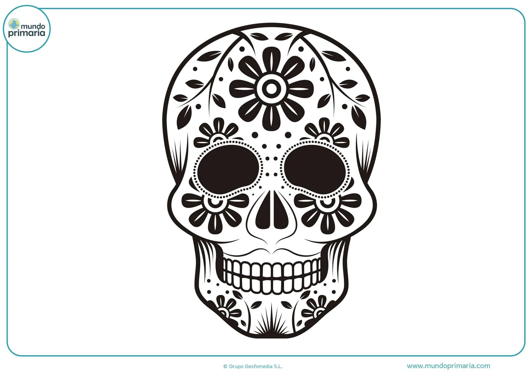 Dibujos de día de muertos para Colorear - Mundo Primaria Dibujos de día de muertos para Colorear - Mundo Primaria