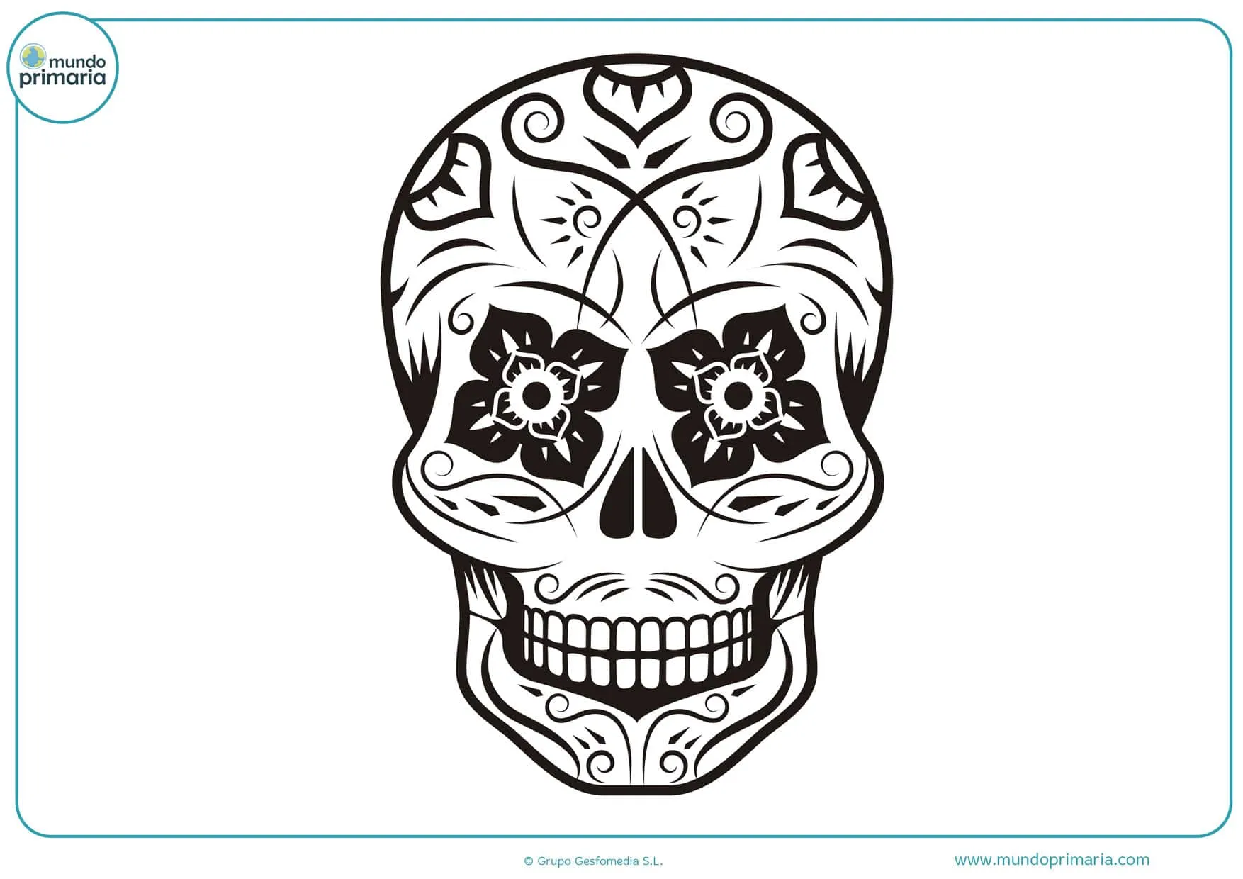 Dibujos de día de muertos para Colorear - Mundo Primaria Dibujos de día de muertos para Colorear - Mundo Primaria