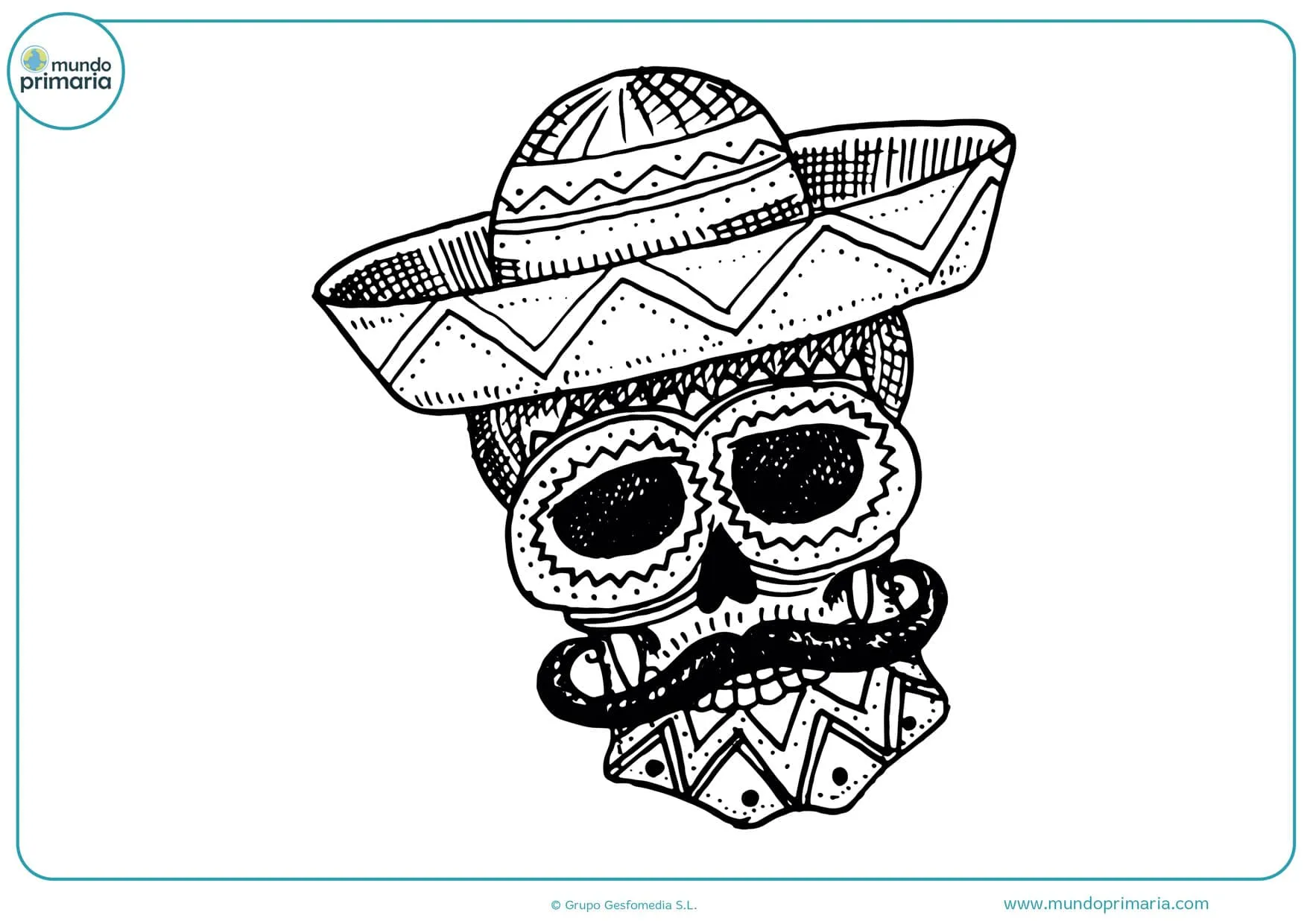 Dibujos de día de muertos para Colorear - Mundo Primaria Dibujos de día de muertos para Colorear - Mundo Primaria