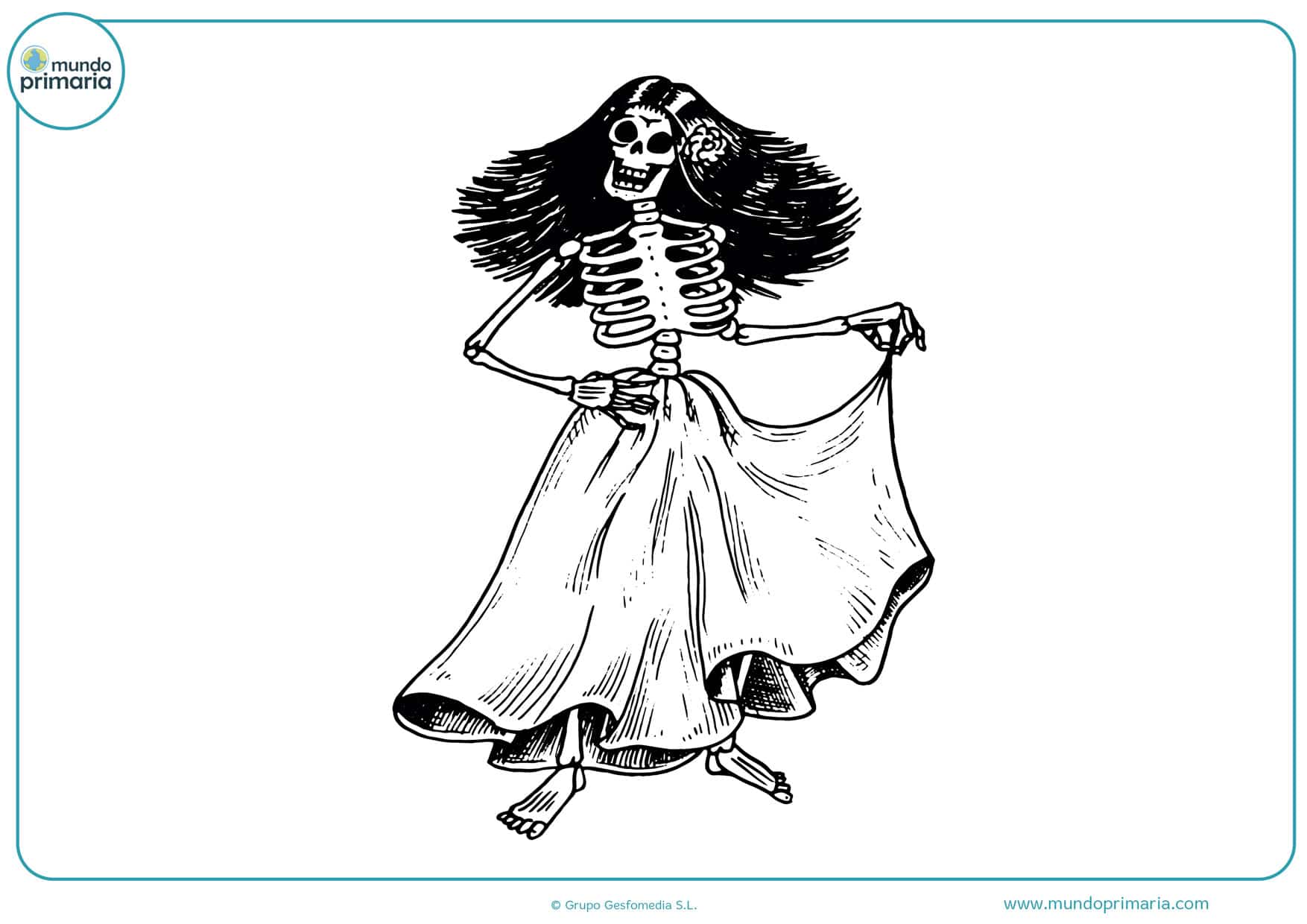 Dibujos de día de muertos para Colorear - Mundo Primaria Dibujos de día de muertos para Colorear - Mundo Primaria