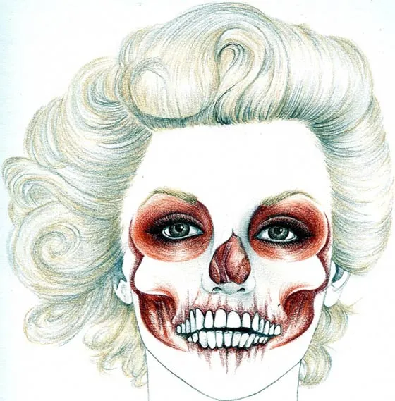 Dibujos día de los muertos hechos con colores Prismacolor