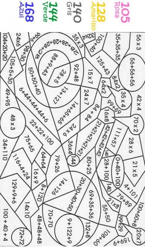 Multiplicaciones en dibujos para pintar - Imagui Multiplicaciones en dibujos para pintar - Imagui