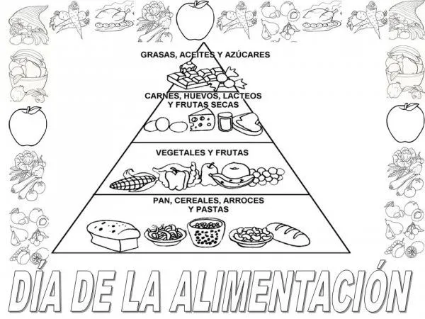 Dibujos del Día Mundial de la Alimentación para pintar | Colorear ... Dibujos del Día Mundial de la Alimentación para pintar | Colorear ...