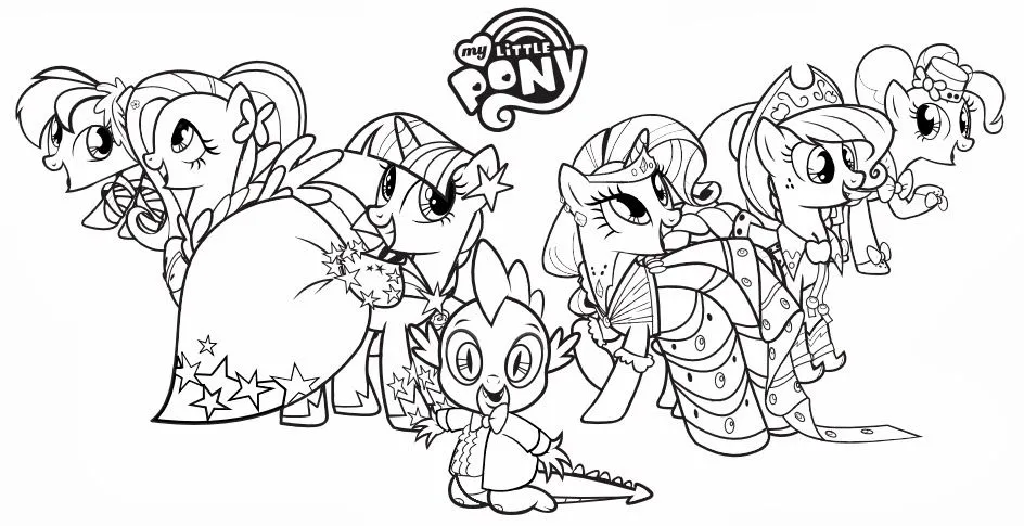 Dibujos de my little pony la magia de la amistad para colorear ...