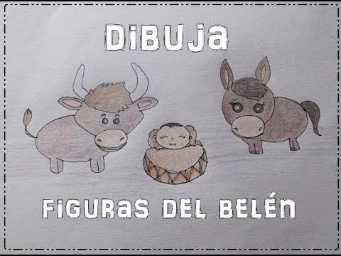 Dibujos del Nacimiento (mula, buey y Jesús) [Dibujo fácil para ... Dibujos del Nacimiento (mula, buey y Jesús) [Dibujo fácil para ...
