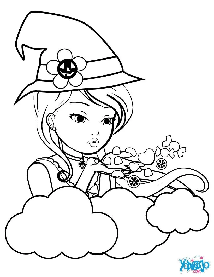 Dibujos de NANCY HALLOWEEN para colorear, Muñeca Nancy con chuches ... Dibujos de NANCY HALLOWEEN para colorear, Muñeca Nancy con chuches ...