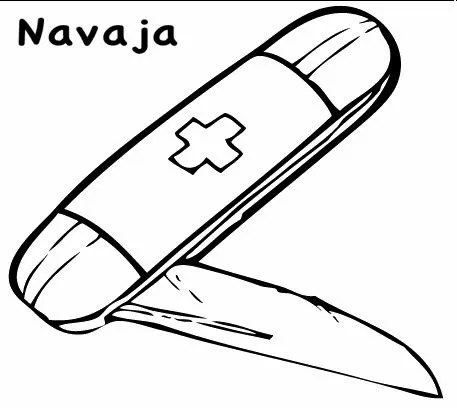 DIBUJOS DE NAVAJAS PARA COLOREAR | Dibujos para colorear