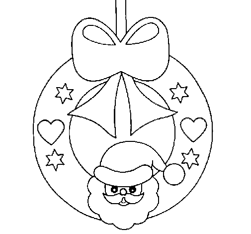 Dibujos de adornos de Navidad para colorear