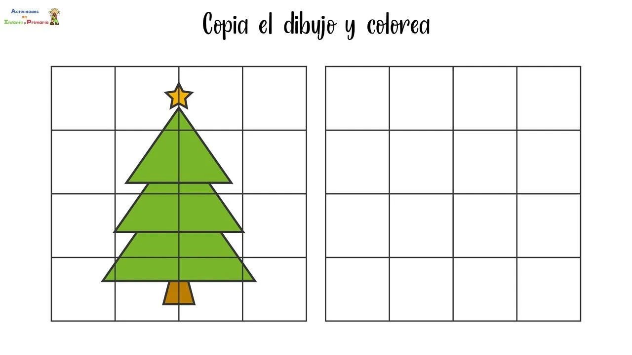 Dibujos de Navidad en cuadrícula