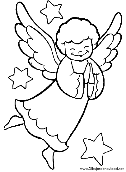 Dibujos de Navidad - Dibujos Ángeles para colorear Dibujos de Navidad - Dibujos Ángeles para colorear