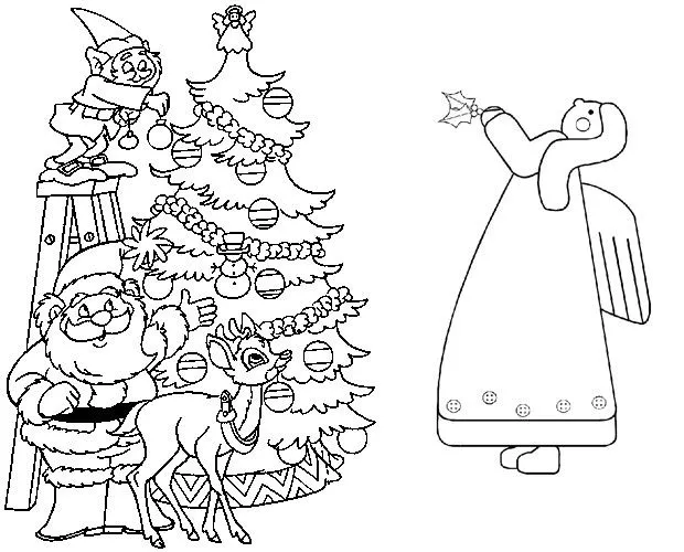 Dibujos de Navidad para imprimir y colorear en casa - Manualidades ... Dibujos de Navidad para imprimir y colorear en casa - Manualidades ...