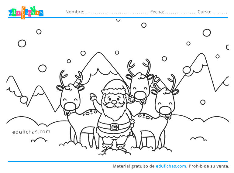 Dibujos de Navidad para Imprimir y Colorear en PDF Gratis