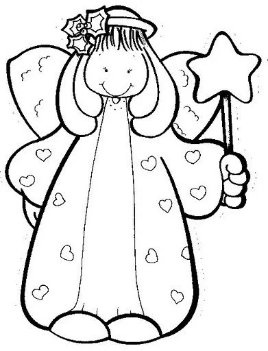 DIBUJOS NAVIDEÑOS PARA COLOREAR:ANGELITO NAVIDEÑO : COSAS PARA NIÑOS